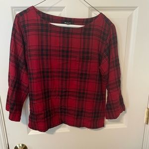 Plaid madewell blouse